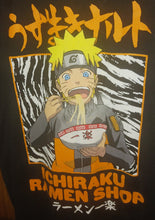Load image into Gallery viewer, Naruto Ichiraku Ramen Shop Anime Graphic Print T-Shirt Men&#39;s Size Medium 38-40
