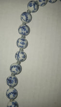 Load image into Gallery viewer, Vintage Blue Delft Color Chinese Porcelain Bead Women&#39;s Necklace 23&quot; Length Estate Jewelry
