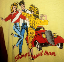 Load image into Gallery viewer, ZZ Top 1980s Vintage Bootleg T-Shirt Sharp Dressed Man Sneakers Men&#39;s Medium Yellow Watkins
