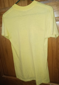 ZZ Top 1980s Vintage Bootleg T-Shirt Sharp Dressed Man Sneakers Men's Medium Yellow Watkins