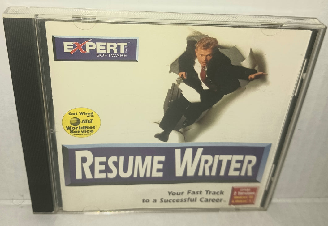Resume Writer CD-ROM Vintage 1997 Vintage Software 8419 Windows 3.1 95 DOS
