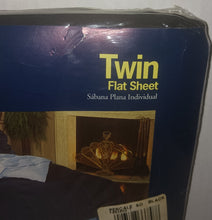 Load image into Gallery viewer, Springs Home Vintage Percale 180 Performance Twin Flat Sheet Solid Black NWT New 1980s Made in U.S.A. FB8206Q 1
