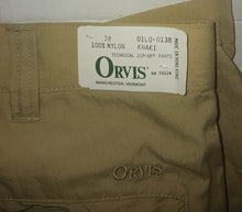 Load image into Gallery viewer, Orvis Men&#39;s Khaki Technical Zip-Off Pants NWT New Size 38 Nylon 01LQ-0138 Shorts
