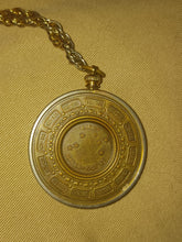 Load image into Gallery viewer, Vintage Libra Zodiac Astrology Sign Metal Coin Pendant Necklace Horoscope
