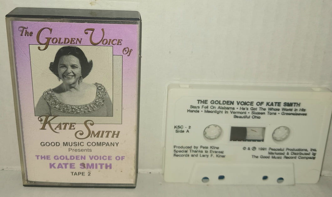 The Golden Voice of Kate Smith Cassette Tape Number 2 Vintage 1991 The Good Music Record Company KSC-2