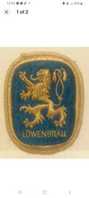 Load image into Gallery viewer, Lowenbrau Beer Vintage Cloth Sew On Patch Lion Logo 1970s 1980s Breweriana Germany
