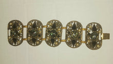 Load image into Gallery viewer, Vintage Embellished Women&#39;s Connecting Metal Chunky Bracelet Multiple Color Glass Stones
