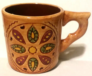 Pennsbury Pottery Coffee Mug Floral Folk Art Design Morrisville Pennsylvania