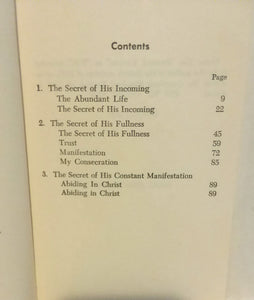 James H. McConkey The Three Fold Secret of the Holy Spirit Paperback Book Moody Press 33-407