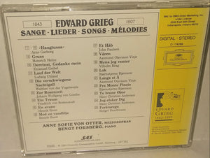 Anne Sofie Von Otter Bengt Forsberg Grieg Songs Lieder CD Vintage 1993 Import Deutsche Grammaphon D 174269