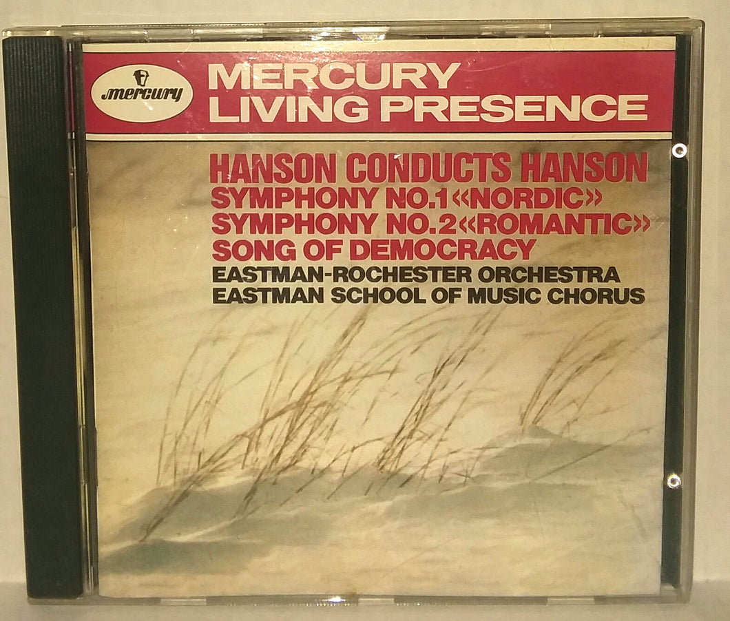 Hanson Conducts Hanson Symphony Number 1 and 2 CD Vintage 1990 Mercury D 154617