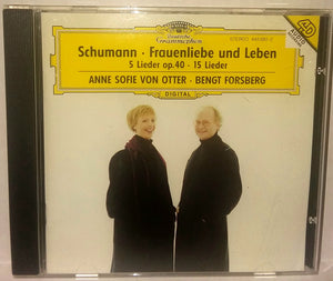 Anne Sofie Von Otter Bengt Forsberg Schumann Frauenliebe und Leben CD Vintage 1995 Deutsche Grammaphone 445 881-2