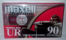 Load image into Gallery viewer, Maxell Blank Cassette Tape NWOT New UR 90 Minutes Normal Bias
