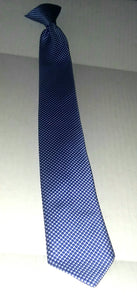Saks Fifth Avenue Boys Clip On Necktie Blue White Diamonds Pattern