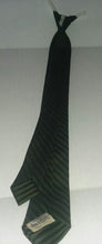 Load image into Gallery viewer, Van Heusen Vintage Boys Skinny Clip On Necktie 1960s Black Green Stripes NVH-200

