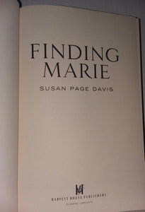 Susan Page Davis Finding Marie Hardcover Book 2007 Crossings Book Club Edition Romance Fiction