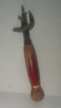 Load image into Gallery viewer, Ecko Vintage Wood Handle Manual Can Bottle Opener Red White Paint 1950s Mid Century Modern

