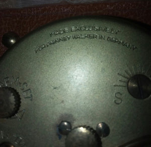 Phinney Walker Vintage Travel Alarm Clock Hardshell Case Germany Mid Century Modern 1950s