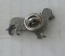 Load image into Gallery viewer, Dachshund Dog Small Silver Tone Metal Lapel Brooch Pin
