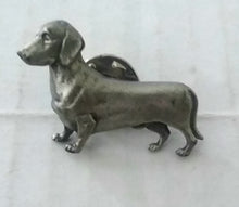 Load image into Gallery viewer, Dachshund Dog Small Silver Tone Metal Lapel Brooch Pin
