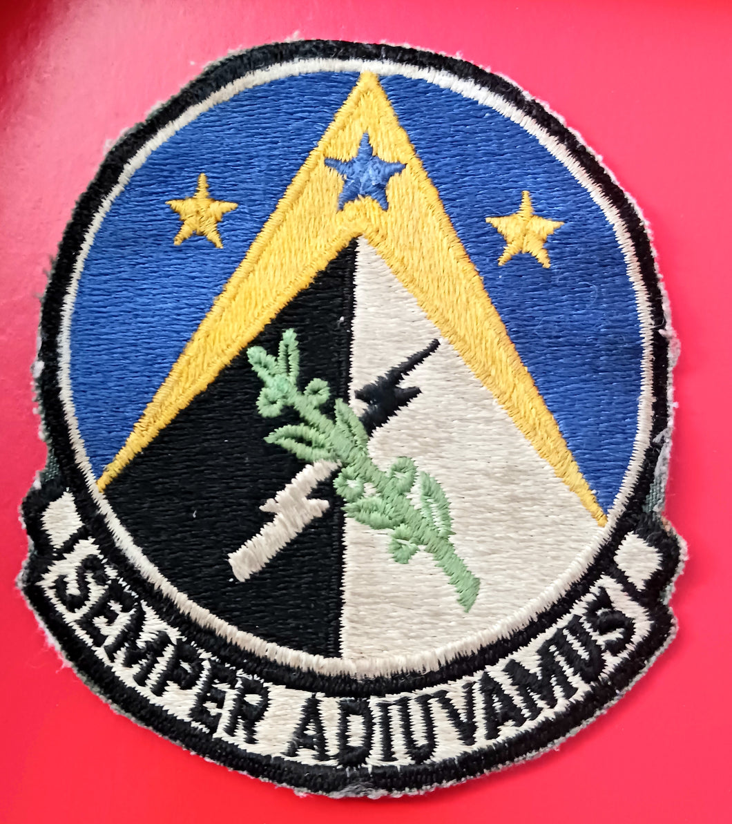 Vintage USAF Air Force Semper Adiuvamus Military Cloth Sew on Patch
