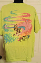 Load image into Gallery viewer, Vintage Salty Dog Surf Shop Daytona Beach Florida T-Shirt Adults Size Large Single Stitch Neon Green
