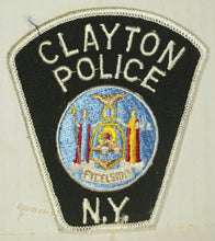 Load image into Gallery viewer, Clayton New York Vintage Police Department Cloth Sew on Patch NWOT New Condition
