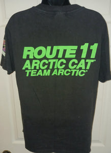 Arctic Cat Snowmobiles Vintage Neon Graphic Print T-Shirt Men's Size Medium 38-40 Single Stitch Seams 1990s