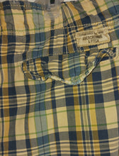 Load image into Gallery viewer, Abercrombie &amp; Fitch Men&#39;s Yellow Green Plaid Board Shirts Size 32 Cotton
