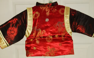 Vintage Tinwangda Chinese Baby Boys Embriodery Dragons Jacket Size Large Polyester