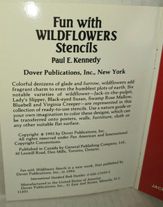Paul E. Kennedy Fun with Wildflowers Stencils Vintage 1993 NWT New Not Used Dover Little Activity Books