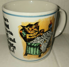 Load image into Gallery viewer, Parody Graphics Humor Company Vintage Cat Maintained House Funny Coffee Mug 1986 Franka Jones Artwork Ceramic
