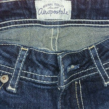 Load image into Gallery viewer, Aeropostale Misses Chelsea Bootcut Blue Denim Jeans Size 0 Short Petites
