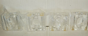 U.S. Acrylic Vintage Salt and Pepper Napkin Rings MPN 8049 Set of 4 New in Original Box