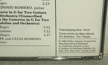 Load image into Gallery viewer, The Romeros Rodrigo Vivaldi Guitar Concertos CD Vintage 1996 Mercury 434 369-2
