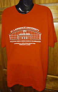 Saint Lawrence University Appleton Arena 2020 Dedication Celebration Induction Ceremony Souvenir T-Shirt Red Men's Size Large Canton New York