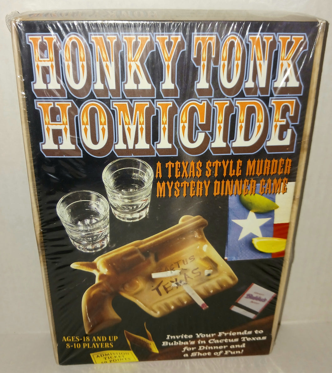 Honky Tonk Homicide Dinner Party Game NWT New in Box 2004 Dinnergames Ages 18 and Up 8-10 Players