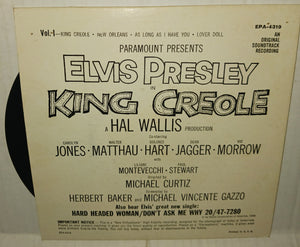 Elvis Presley King Creole 45 EP 4 Songs Economy Package EPA-4319 RCA Victor Cardboard Picture Sleeve 1958