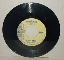 Load image into Gallery viewer, Nancy Ames An Elizabethian Ballad Part 1 and 2 Vintage 45 RPM Audition Record 1963 Liberty 55598
