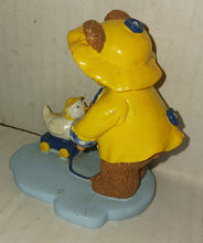 Load image into Gallery viewer, Vintage Giftcraft Peggy Ackley Inc Rainy Day Pals Resin Figurine Bear Goose Handmade Low Number 233 of 800004
