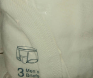 Munsingwear Men's Vintage Briefs Underwear NWT New 1991 Solid White 3 Pack Kangaroo Pouch Style 1212A