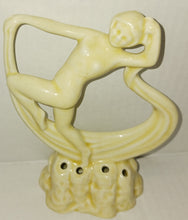 Load image into Gallery viewer, Antique Art Deco Dancer Figurine Flower Frog Made in England Ceramic Glazed

