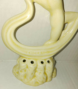 Antique Art Deco Dancer Figurine Flower Frog Made in England Ceramic Glazed
