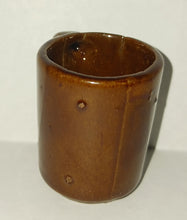 Load image into Gallery viewer, Vintage Brown Glaze Ceramic Miniature Cup Shot Glass Mid Century Modern
