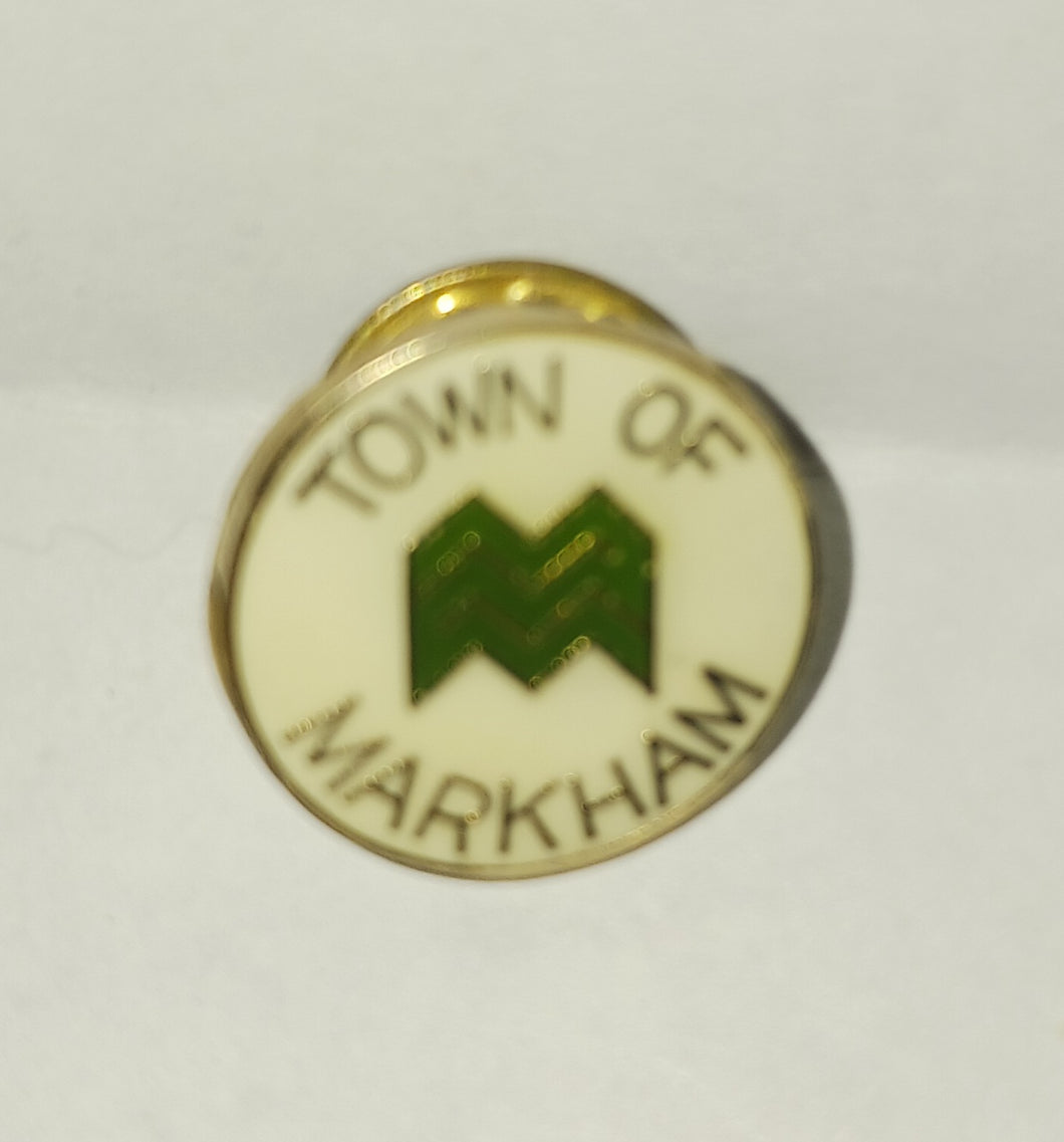 Town of Markham Ontario Canada Logo Lapel Pin Small Round Size