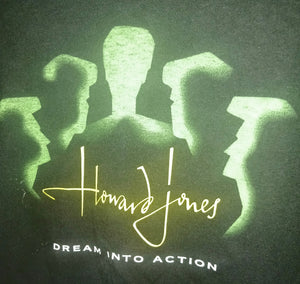 Howard Jones Dream Into Action Music Concert T-Shirt Men's Size Large Hanes Tagless Black Short Sleeves