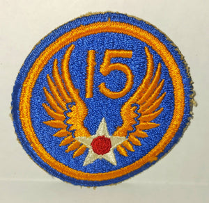 U.S. Army 15th Fifteenth Air Coros WWII Vintage Cloth Sew on Patch