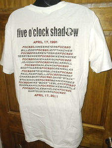 Five O'Clock Shadow Band 20th Anniversary Concert T-Shirt April 17 2011 Men's Size Medium Anvil