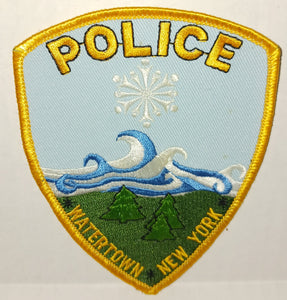 Watertown New York Police Department Cloth Sew On Patch NWOT Nee