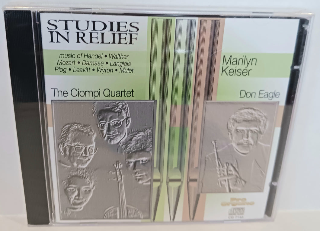The Ciompi Quartet Studies in Relief CD Vintage 2001 NWT New Pro Organo 7143 Marilyn Keiser Don Eagle Classical Music